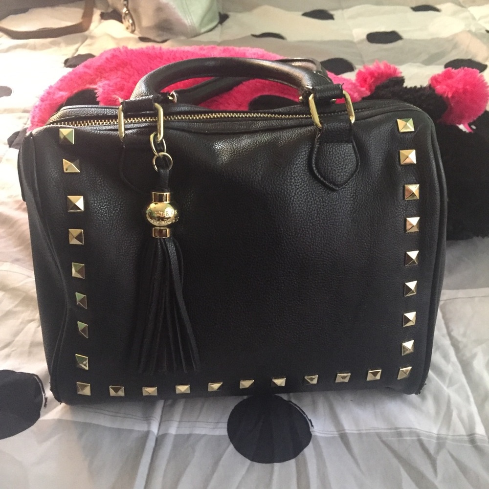 Steve Madden leather stud satchel crossbody purse